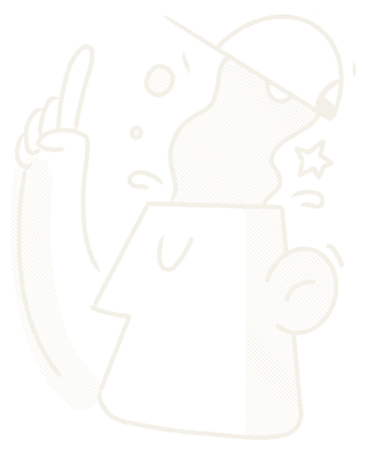 Ilustración: un personaje levanta el dedo con una idea